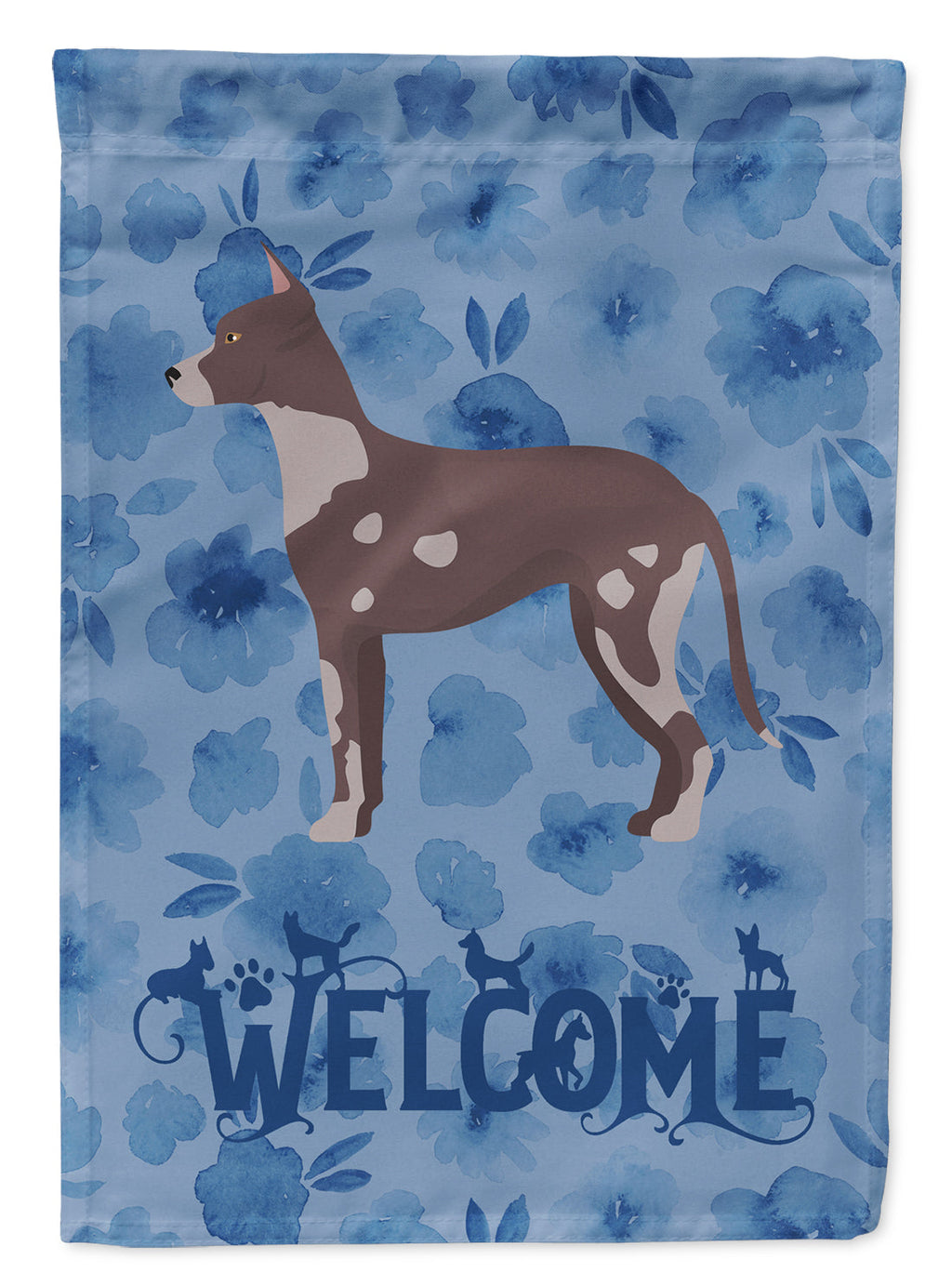 Peruvian Hairless Dog Welcome House Flag 28x40 Porch Sleeve Pole Decorative Outside Yard Banner Artwork Wall Hanging, Polyester