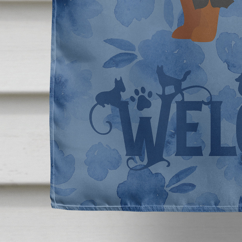 Pomeranian #2 Welcome House Flag 28x40 Porch Sleeve Pole Decorative Outside Yard Banner Artwork Wall Hanging, Polyester