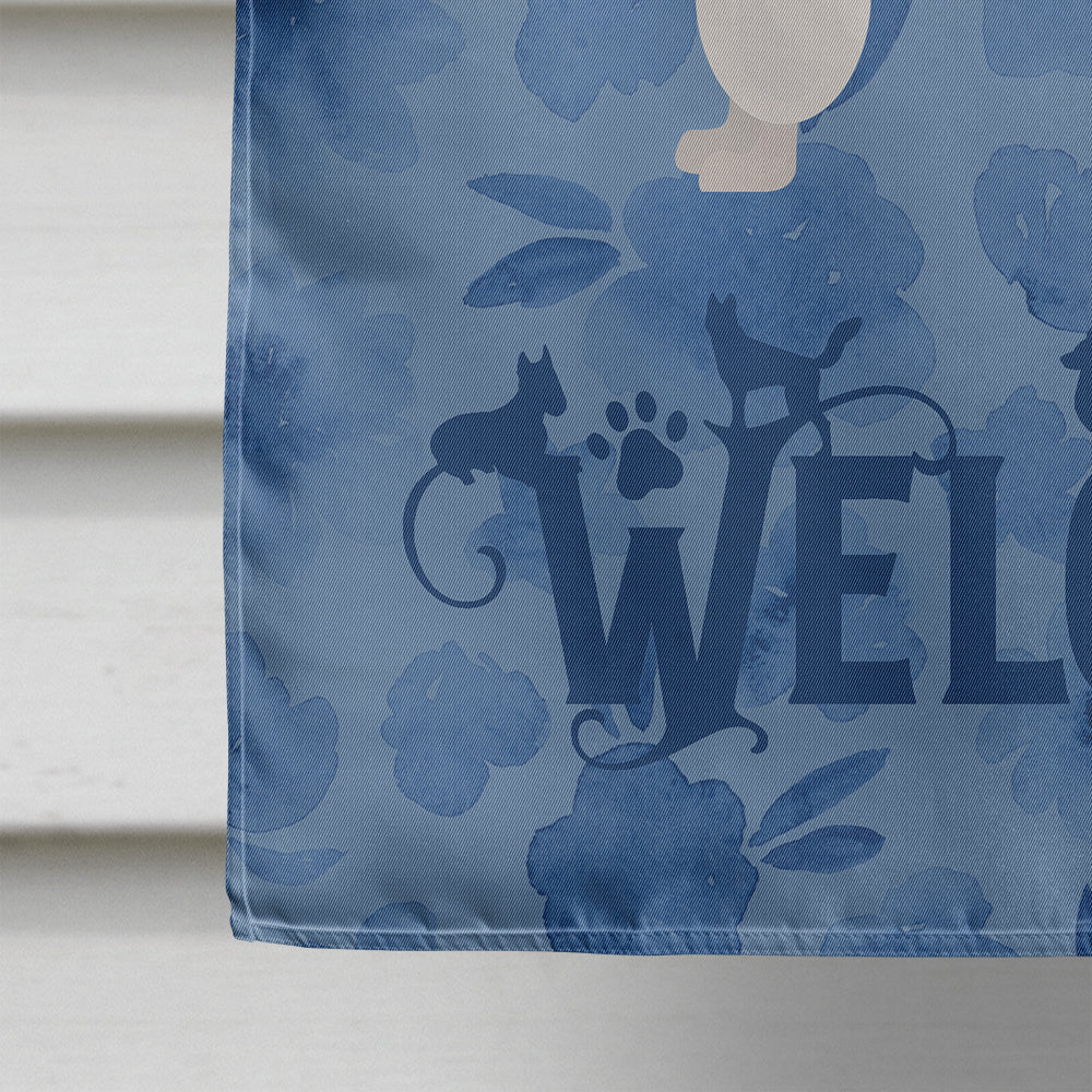 Poodle Welcome House Flag 28x40 Porch Sleeve Pole Decorative Outside Yard Banner Artwork Wall Hanging, Polyester