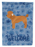 Toy Poodle Welcome House Flag 28x40 Porch Sleeve Pole Decorative Outside Yard Banner Artwork Wall Hanging, Polyester