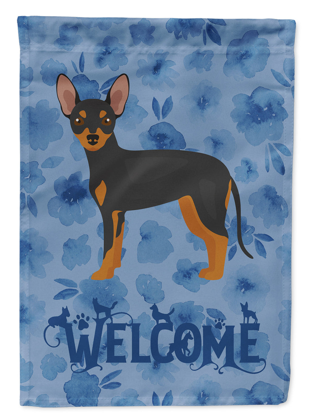 Prague Ratter Welcome House Flag 28x40 Porch Sleeve Pole Decorative Outside Yard Banner Artwork Wall Hanging, Polyester