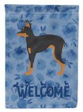 Russian Tor Terrier Welcome House Flag 28x40 Porch Sleeve Pole Decorative Outside Yard Banner Artwork Wall Hanging, Polyester