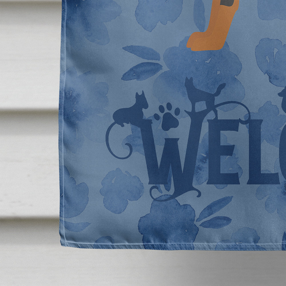 Russian Tor Terrier Welcome House Flag 28x40 Porch Sleeve Pole Decorative Outside Yard Banner Artwork Wall Hanging, Polyester