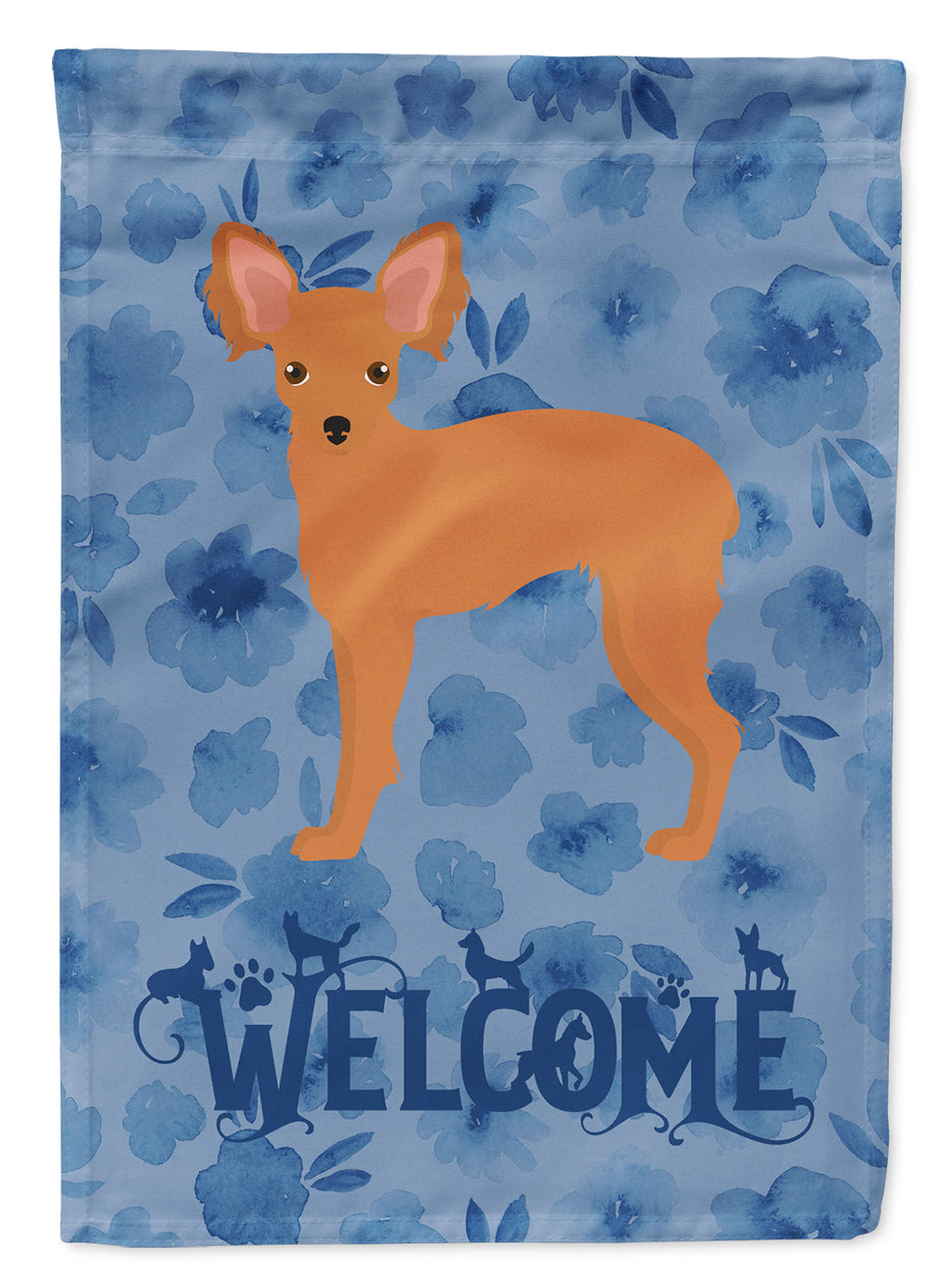 Russian Tor Terrier #2 Welcome House Flag 28x40 Porch Sleeve Pole Decorative Outside Yard Banner Artwork Wall Hanging, Polyester