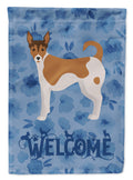 Tenterfield Terrier Welcome House Flag 28x40 Porch Sleeve Pole Decorative Outside Yard Banner Artwork Wall Hanging, Polyester