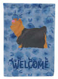 Yorkshire Terrier #1 Welcome House Flag 28x40 Porch Sleeve Pole Decorative Outside Yard Banner Artwork Wall Hanging, Polyester