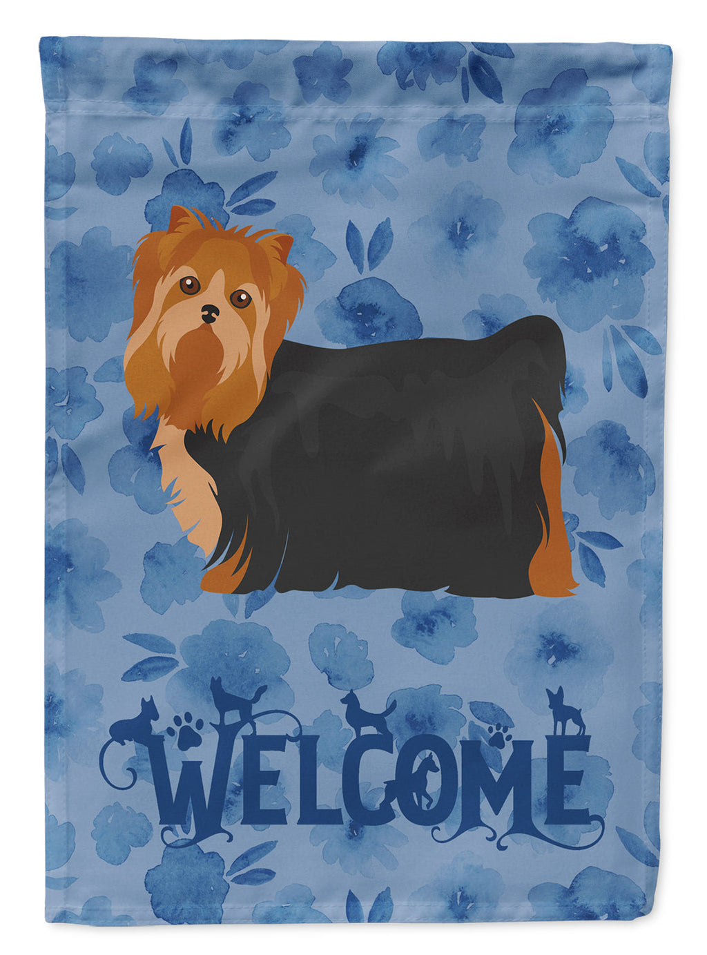 Yorkshire Terrier #2 Welcome House Flag 28x40 Porch Sleeve Pole Decorative Outside Yard Banner Artwork Wall Hanging, Polyester
