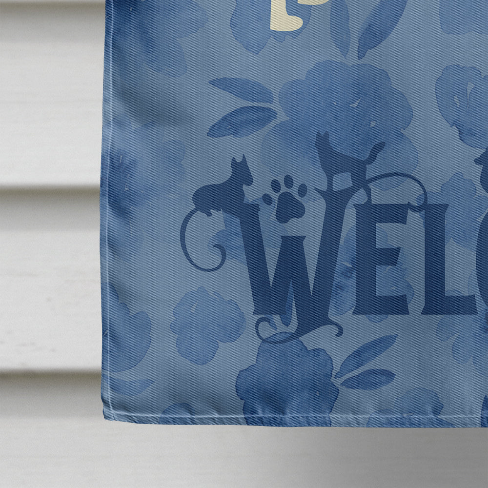 Afghan Hound Welcome House Flag 28x40 Porch Sleeve Pole Decorative Outside Yard Banner Artwork Wall Hanging, Polyester