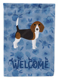Beagle Welcome House Flag 28x40 Porch Sleeve Pole Decorative Outside Yard Banner Artwork Wall Hanging, Polyester