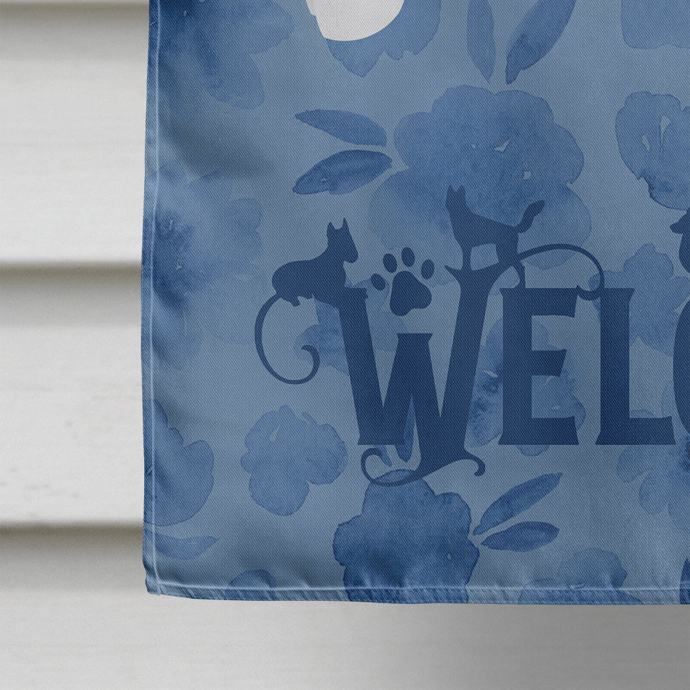 Bichon Frisé Welcome House Flag 28x40 Porch Sleeve Pole Decorative Outside Yard Banner Artwork Wall Hanging, Polyester
