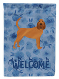 Bloodhound Welcome House Flag 28x40 Porch Sleeve Pole Decorative Outside Yard Banner Artwork Wall Hanging, Polyester
