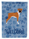 Boxer Welcome House Flag 28x40 Porch Sleeve Pole Decorative Outside Yard Banner Artwork Wall Hanging, Polyester
