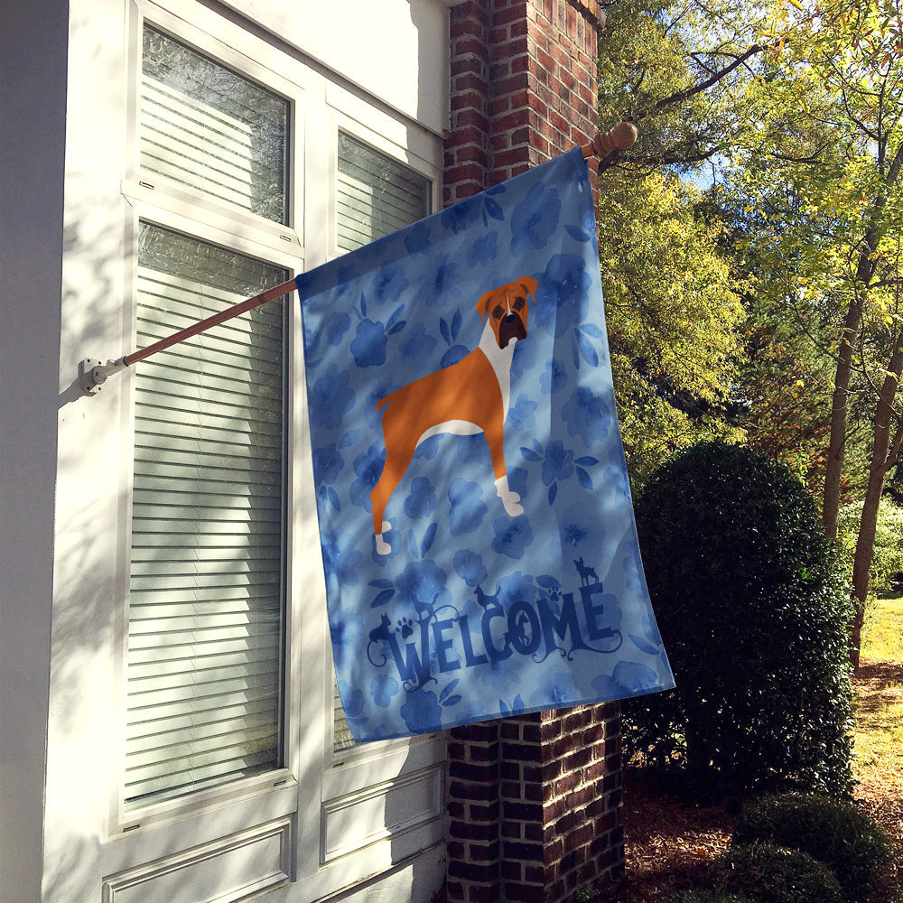 Boxer Welcome House Flag 28x40 Porch Sleeve Pole Decorative Outside Yard Banner Artwork Wall Hanging, Polyester