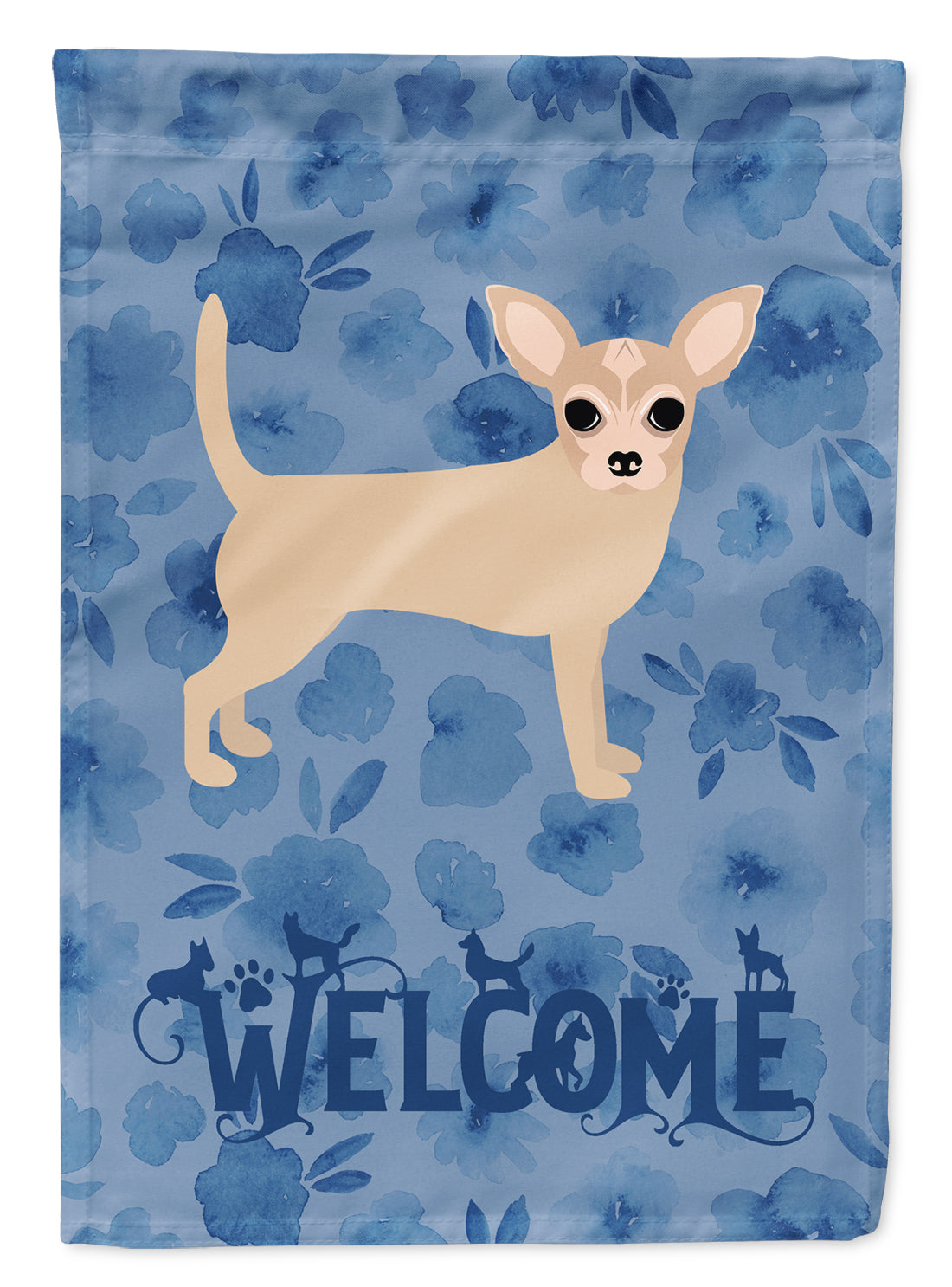 Chihuahua #2 Welcome House Flag 28x40 Porch Sleeve Pole Decorative Outside Yard Banner Artwork Wall Hanging, Polyester