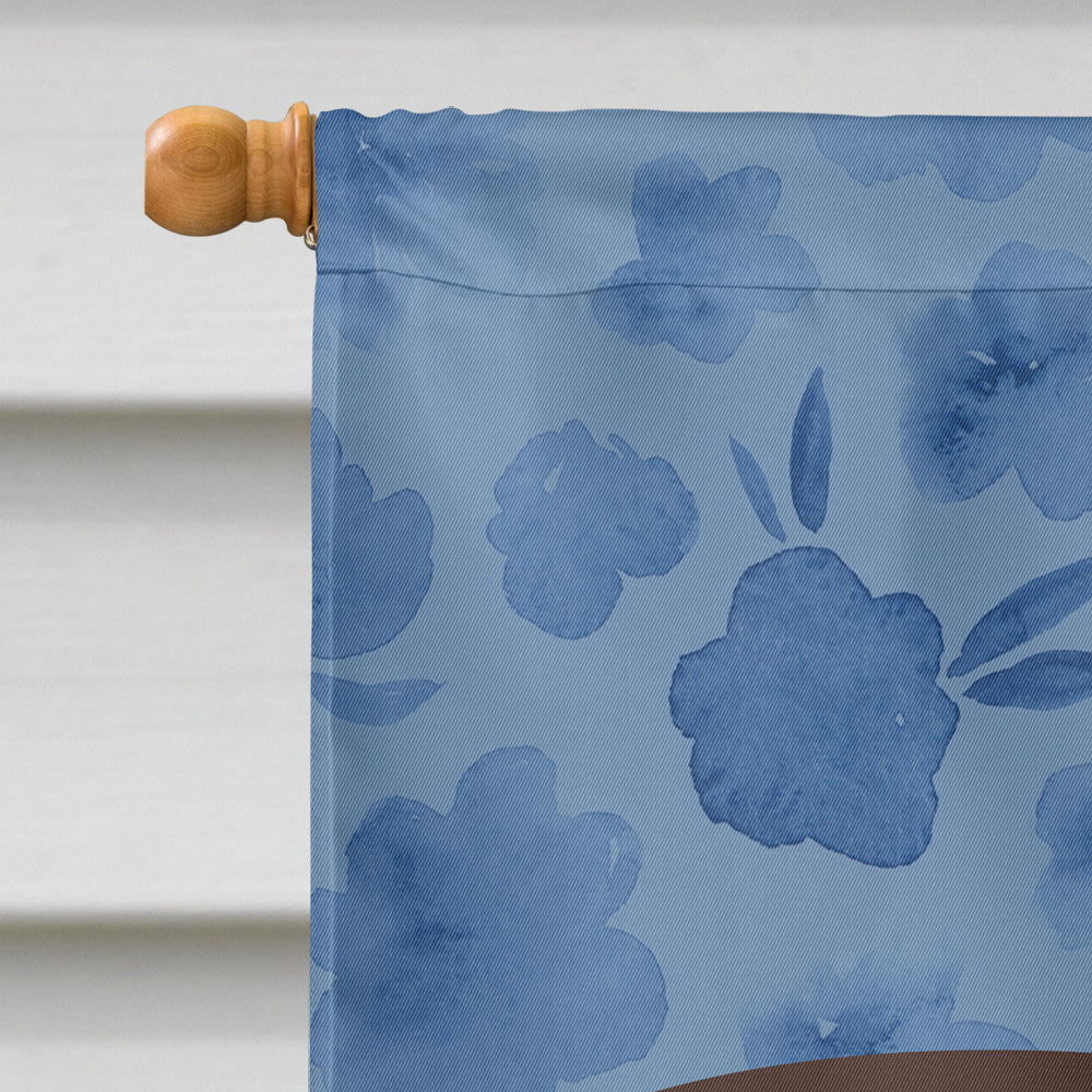 Chocolate Labrador Retriever Welcome House Flag 28x40 Porch Sleeve Pole Decorative Outside Yard Banner Artwork Wall Hanging, Polyester