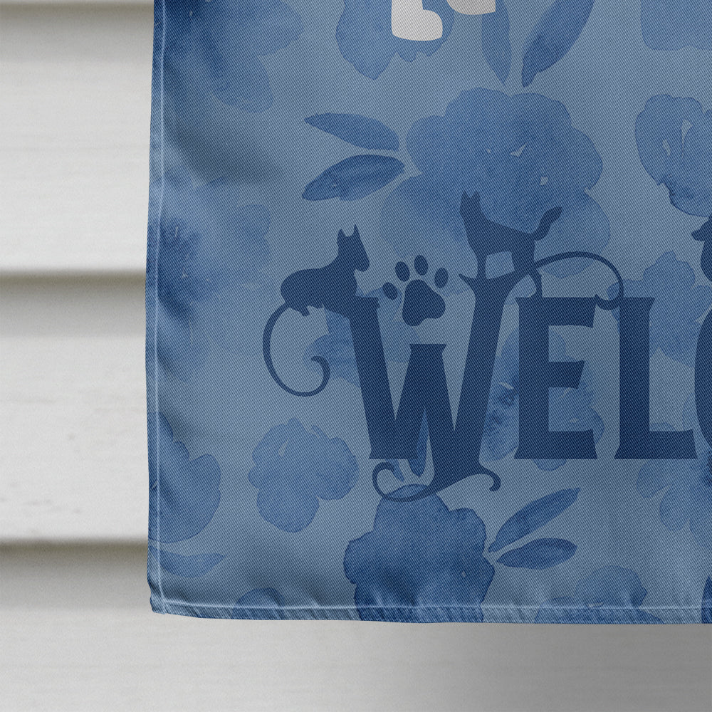 Dalmatian Welcome House Flag 28x40 Porch Sleeve Pole Decorative Outside Yard Banner Artwork Wall Hanging, Polyester