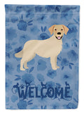 Golden Retriever Welcome House Flag 28x40 Porch Sleeve Pole Decorative Outside Yard Banner Artwork Wall Hanging, Polyester