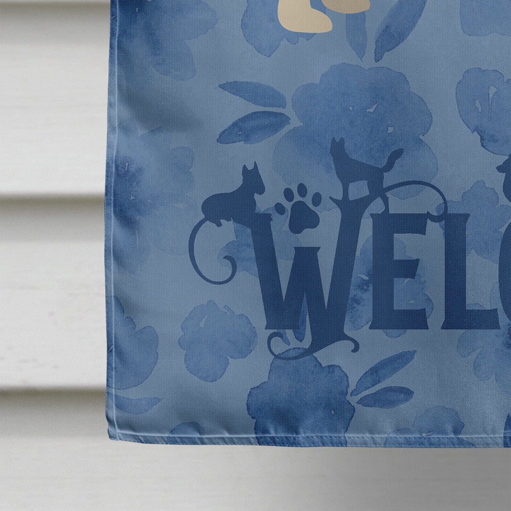 Golden Retriever Welcome House Flag 28x40 Porch Sleeve Pole Decorative Outside Yard Banner Artwork Wall Hanging, Polyester
