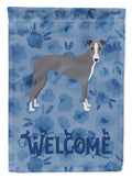Italian Greyhound Welcome House Flag 28x40 Porch Sleeve Pole Decorative Outside Yard Banner Artwork Wall Hanging, Polyester