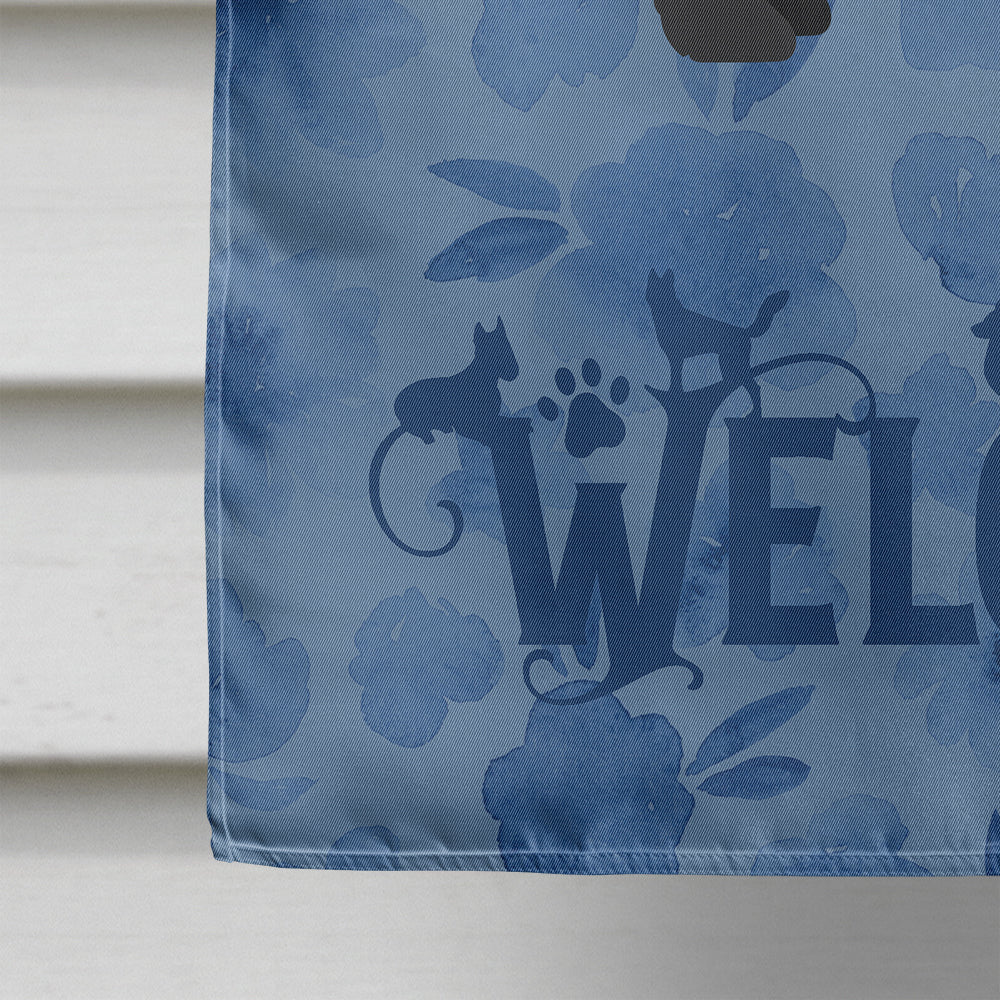Labradoodle Welcome House Flag 28x40 Porch Sleeve Pole Decorative Outside Yard Banner Artwork Wall Hanging, Polyester