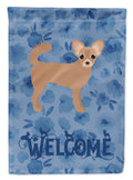 Longhair Chihuahua #2 Welcome House Flag 28x40 Porch Sleeve Pole Decorative Outside Yard Banner Artwork Wall Hanging, Polyester