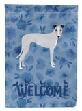 Whippet Welcome House Flag 28x40 Porch Sleeve Pole Decorative Outside Yard Banner Artwork Wall Hanging, Polyester