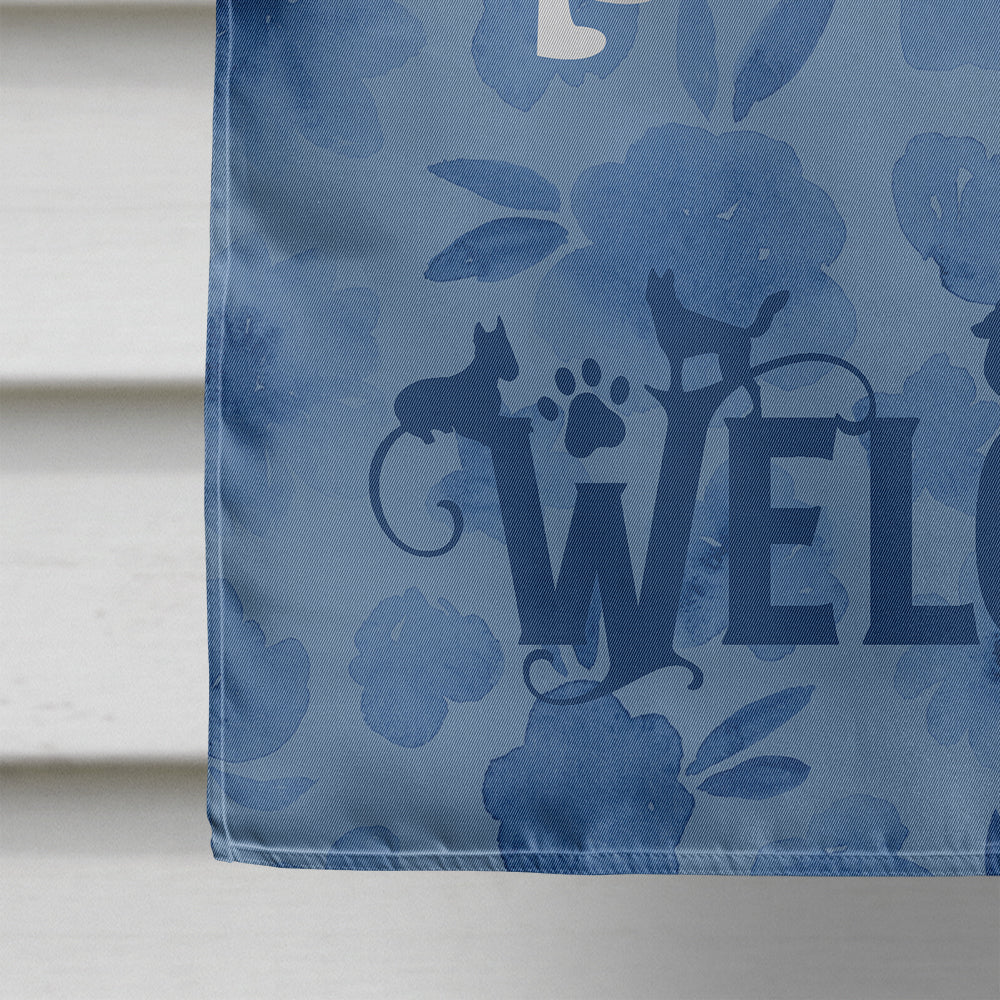 Whippet Welcome House Flag 28x40 Porch Sleeve Pole Decorative Outside Yard Banner Artwork Wall Hanging, Polyester