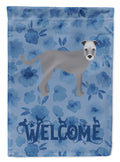Irish Wolfhound Welcome House Flag 28x40 Porch Sleeve Pole Decorative Outside Yard Banner Artwork Wall Hanging, Polyester