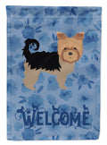 Yorkshire Terrier Welcome House Flag 28x40 Porch Sleeve Pole Decorative Outside Yard Banner Artwork Wall Hanging, Polyester