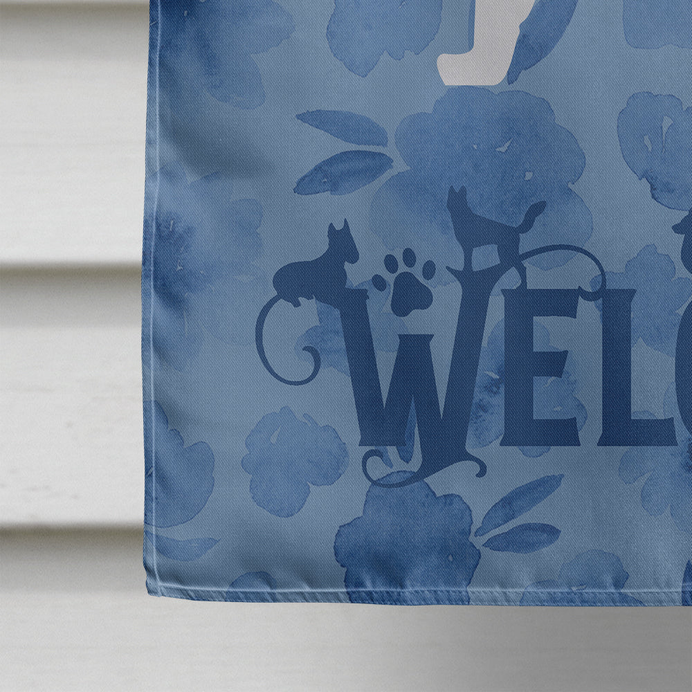English Setter Welcome House Flag 28x40 Porch Sleeve Pole Decorative Outside Yard Banner Artwork Wall Hanging, Polyester