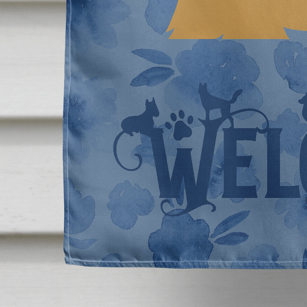 Cocker Spaniel Welcome House Flag 28x40 Porch Sleeve Pole Decorative Outside Yard Banner Artwork Wall Hanging, Polyester