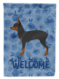 Toy Fox Terrier Welcome House Flag 28x40 Porch Sleeve Pole Decorative Outside Yard Banner Artwork Wall Hanging, Polyester