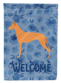 Pharaoh Hound Welcome House Flag 28x40 Porch Sleeve Pole Decorative Outside Yard Banner Artwork Wall Hanging, Polyester