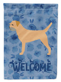 Border Terrier Welcome House Flag 28x40 Porch Sleeve Pole Decorative Outside Yard Banner Artwork Wall Hanging, Polyester