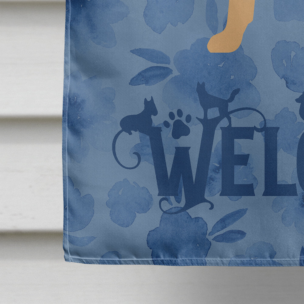 Border Terrier Welcome House Flag 28x40 Porch Sleeve Pole Decorative Outside Yard Banner Artwork Wall Hanging, Polyester