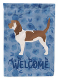 Grand Basset Griffon Vendeen Welcome House Flag 28x40 Porch Sleeve Pole Decorative Outside Yard Banner Artwork Wall Hanging, Polyester