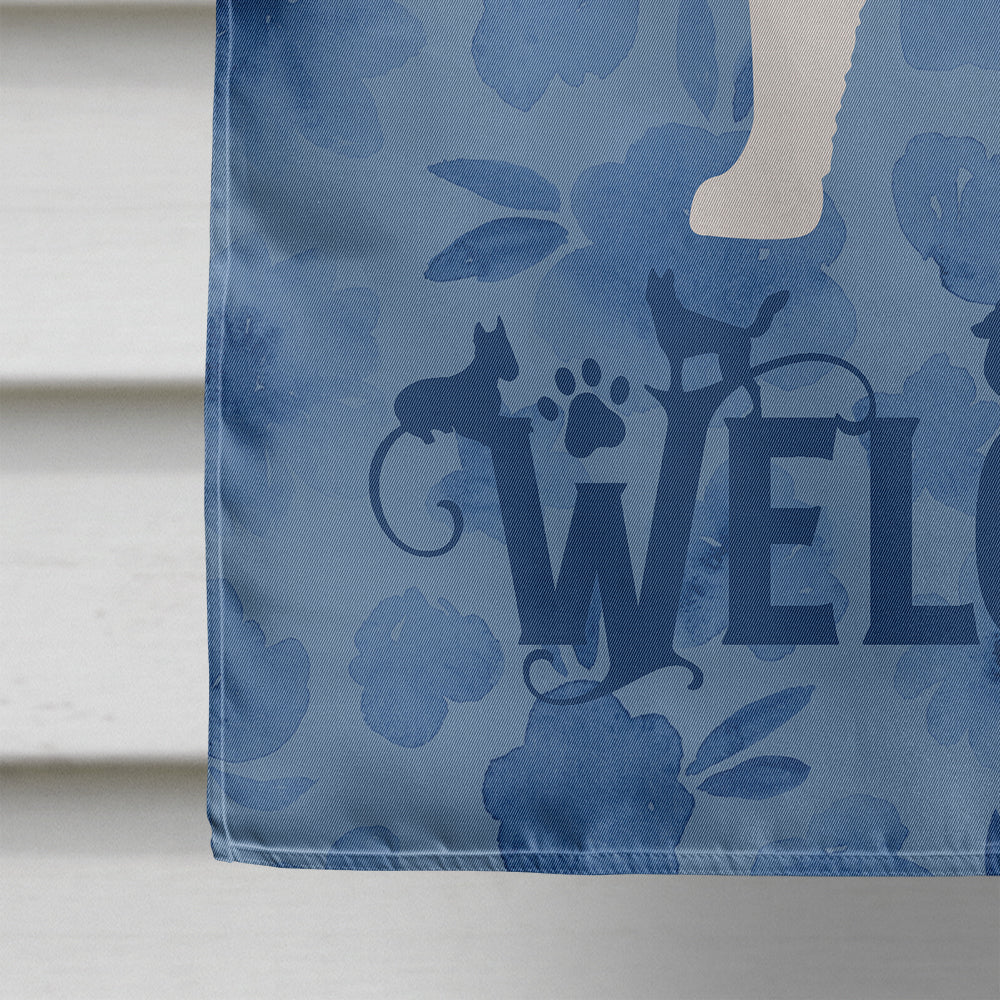 Grand Basset Griffon Vendeen Welcome House Flag 28x40 Porch Sleeve Pole Decorative Outside Yard Banner Artwork Wall Hanging, Polyester
