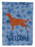 Irish Setter Welcome House Flag 28x40 Porch Sleeve Pole Decorative Outside Yard Banner Artwork Wall Hanging, Polyester