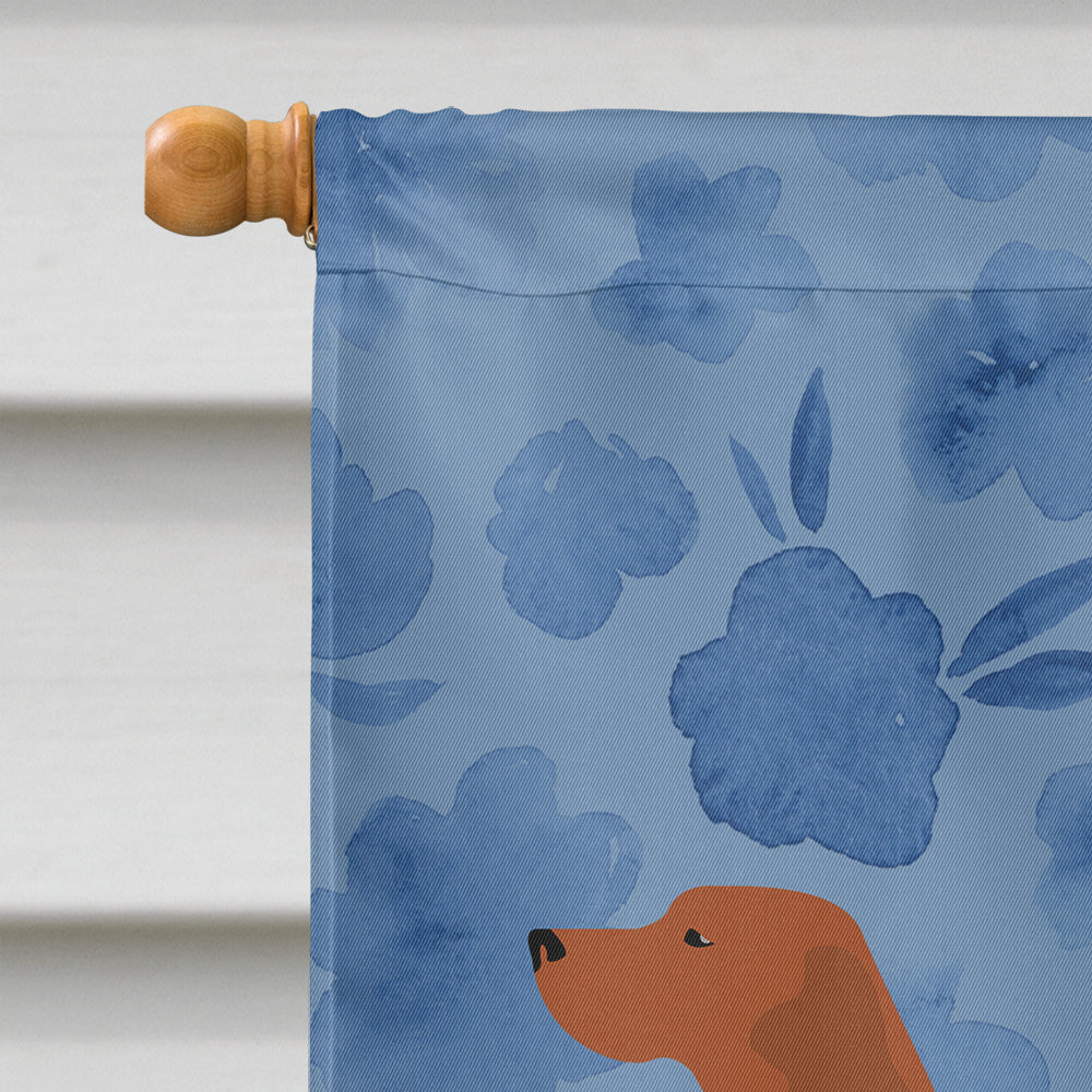 Irish Setter Welcome House Flag 28x40 Porch Sleeve Pole Decorative Outside Yard Banner Artwork Wall Hanging, Polyester