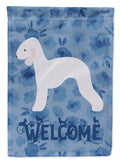 Bedlington Terrier Welcome House Flag 28x40 Porch Sleeve Pole Decorative Outside Yard Banner Artwork Wall Hanging, Polyester