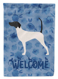 English Pointer Welcome House Flag 28x40 Porch Sleeve Pole Decorative Outside Yard Banner Artwork Wall Hanging, Polyester