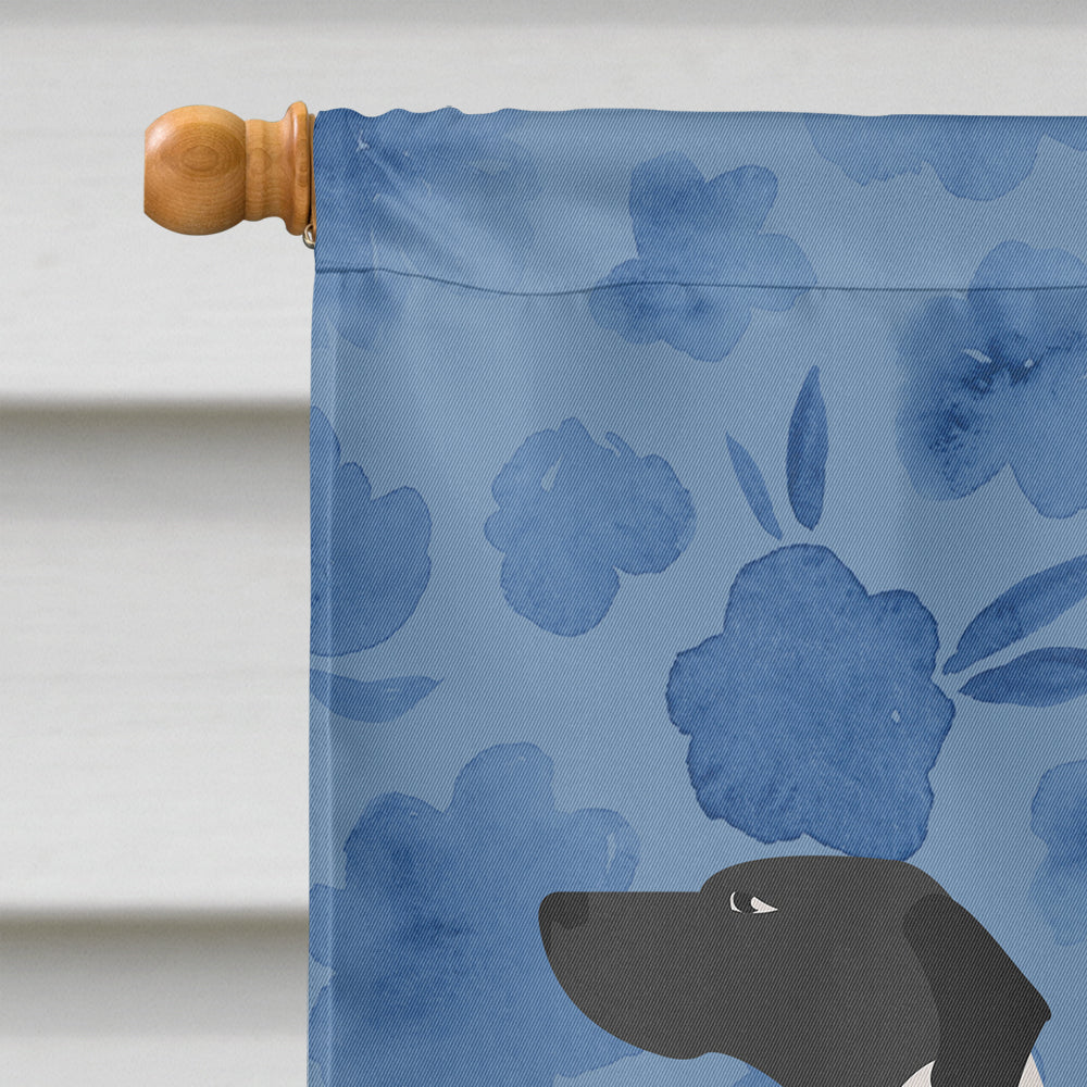 English Pointer Welcome House Flag 28x40 Porch Sleeve Pole Decorative Outside Yard Banner Artwork Wall Hanging, Polyester