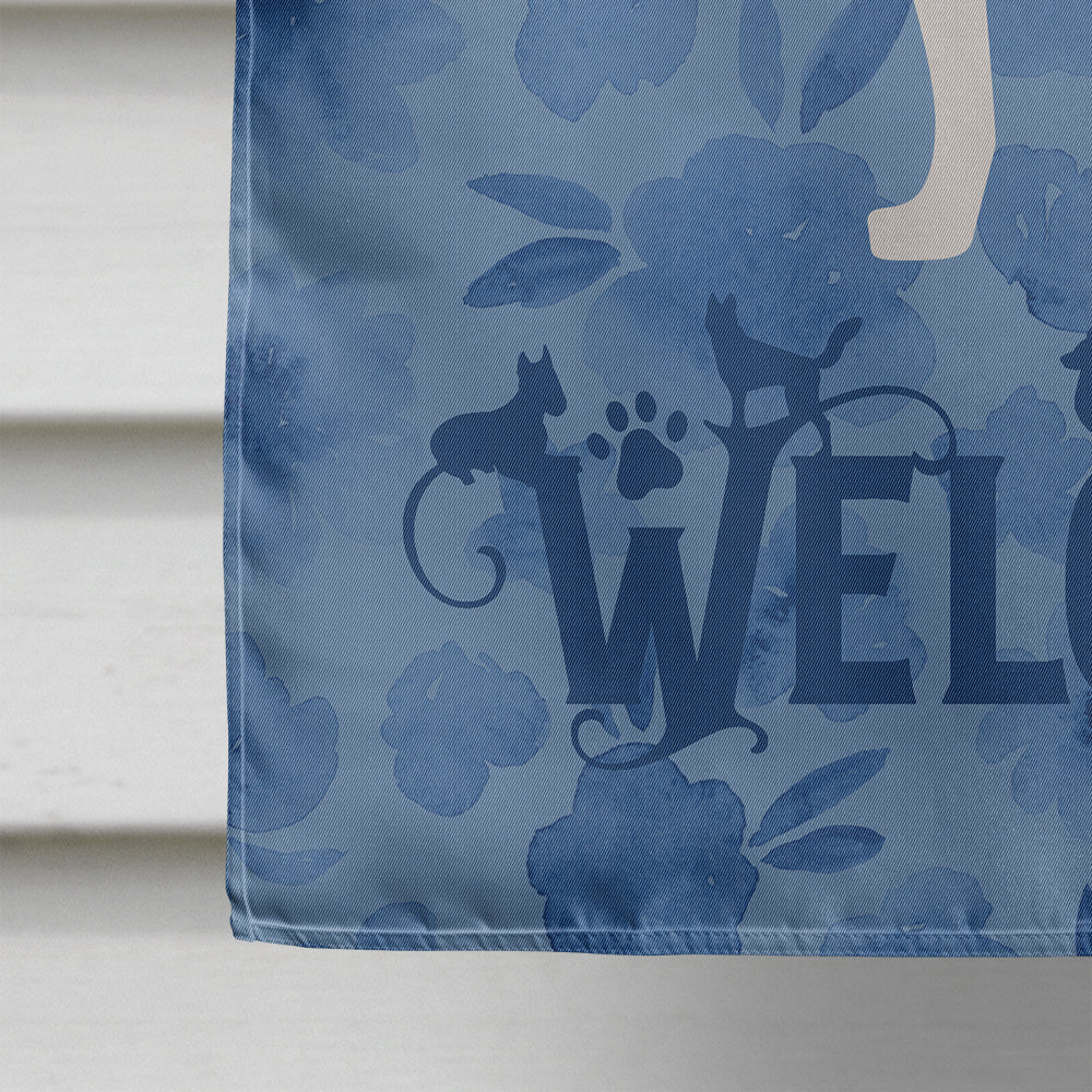 English Pointer Welcome House Flag 28x40 Porch Sleeve Pole Decorative Outside Yard Banner Artwork Wall Hanging, Polyester