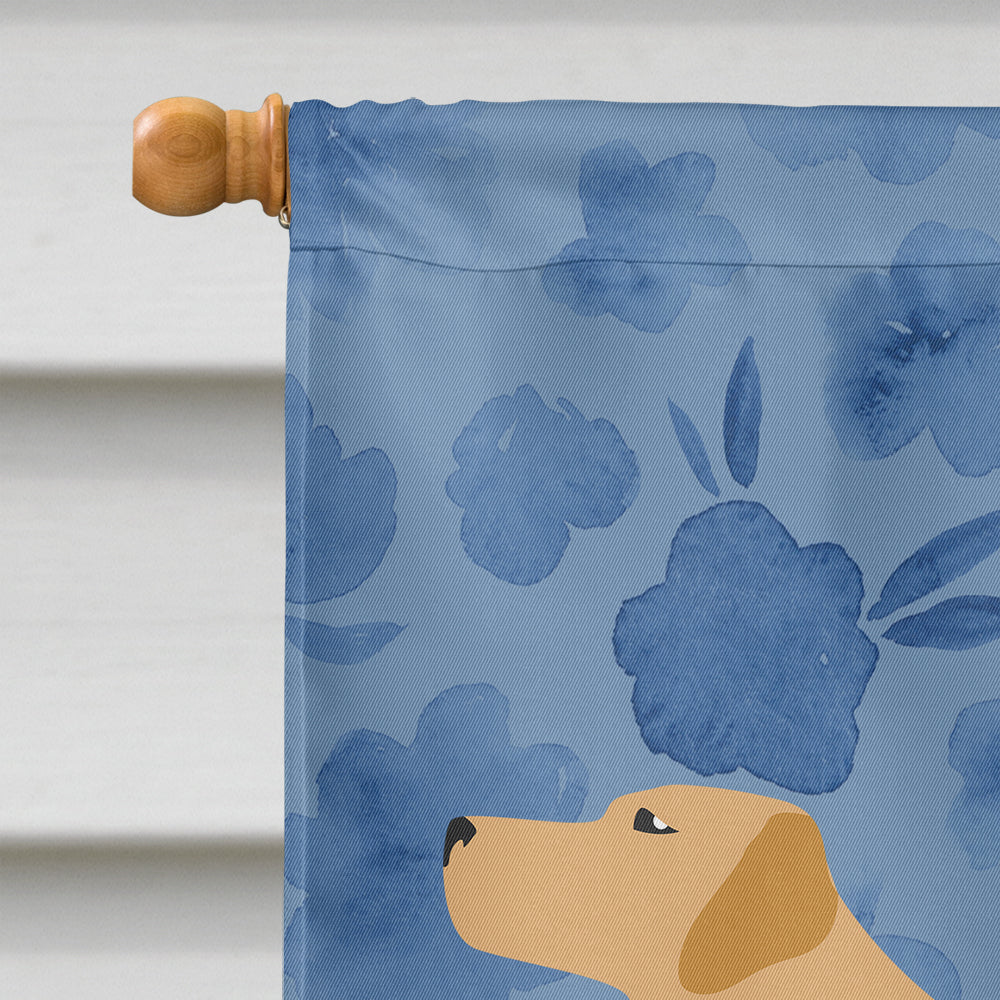 Yellow Labrador Retriever Welcome House Flag 28x40 Porch Sleeve Pole Decorative Outside Yard Banner Artwork Wall Hanging, Polyester