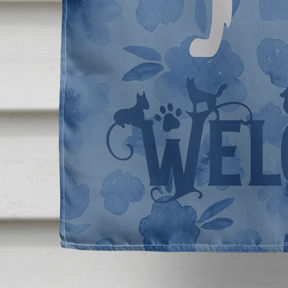 Borzoi Russian Greyhound Welcome House Flag 28x40 Porch Sleeve Pole Decorative Outside Yard Banner Artwork Wall Hanging, Polyester