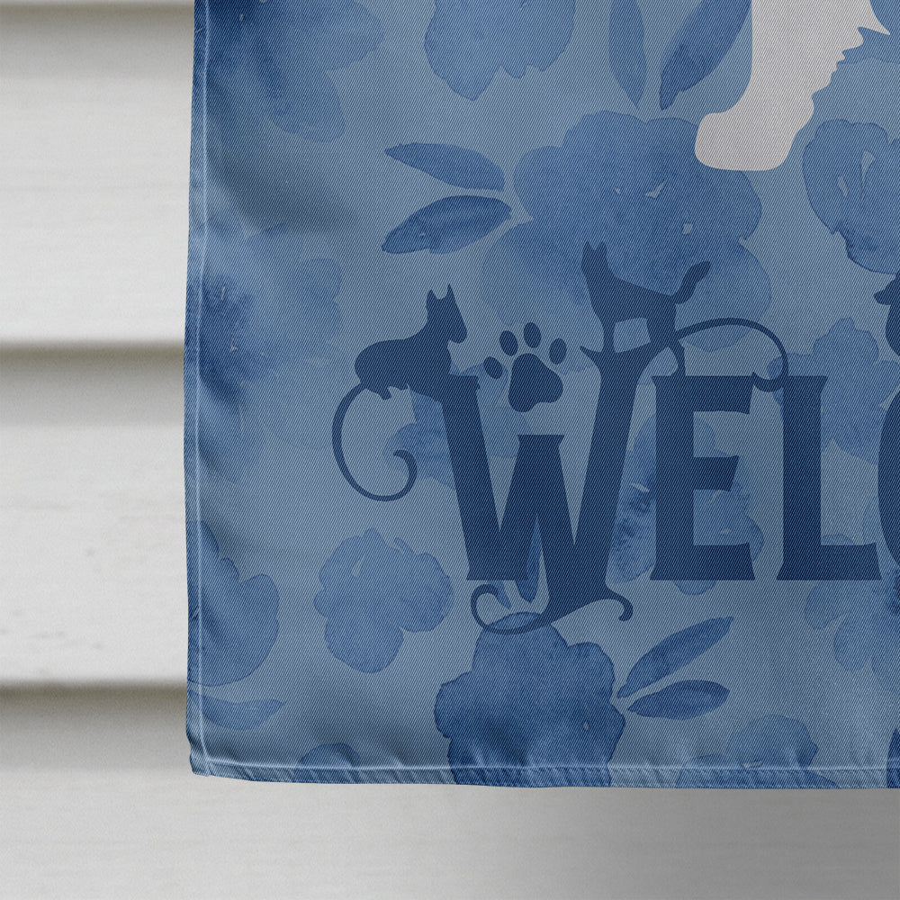 Welsh Springer Spaniel Welcome House Flag 28x40 Porch Sleeve Pole Decorative Outside Yard Banner Artwork Wall Hanging, Polyester
