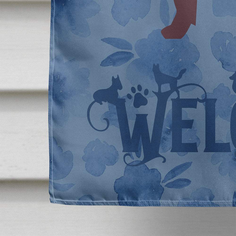 American Water Spaniel Welcome House Flag 28x40 Porch Sleeve Pole Decorative Outside Yard Banner Artwork Wall Hanging, Polyester