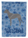Irish Wolfhound Welcome House Flag 28x40 Porch Sleeve Pole Decorative Outside Yard Banner Artwork Wall Hanging, Polyester