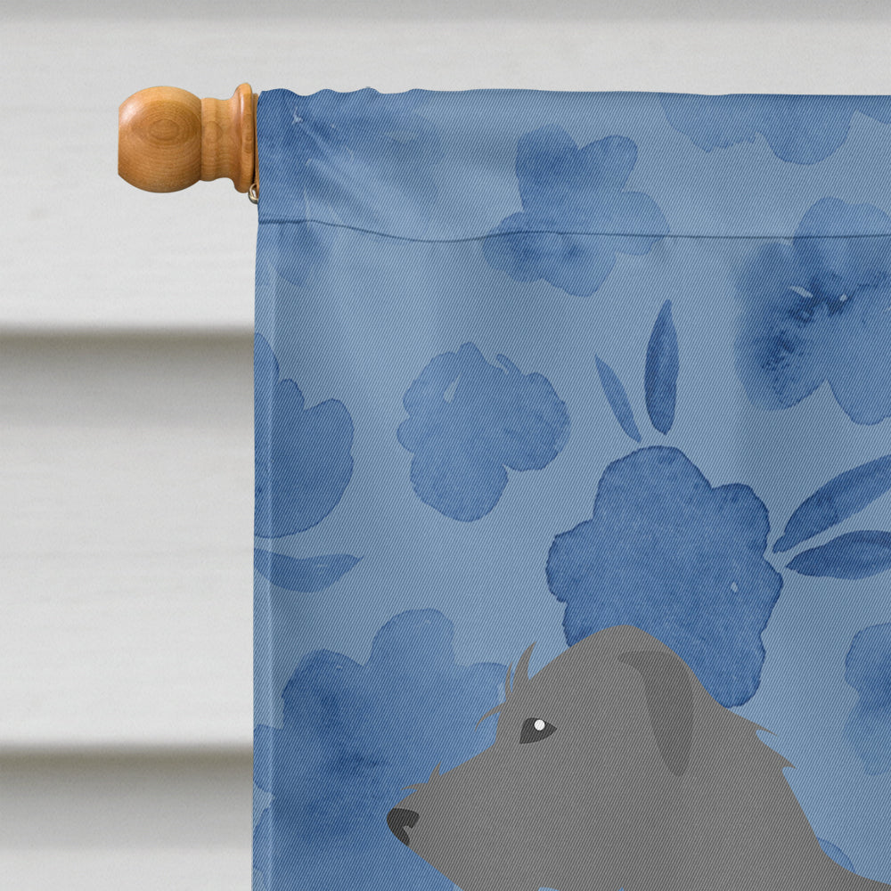 Irish Wolfhound Welcome House Flag 28x40 Porch Sleeve Pole Decorative Outside Yard Banner Artwork Wall Hanging, Polyester
