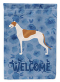 Greyhound Welcome House Flag 28x40 Porch Sleeve Pole Decorative Outside Yard Banner Artwork Wall Hanging, Polyester